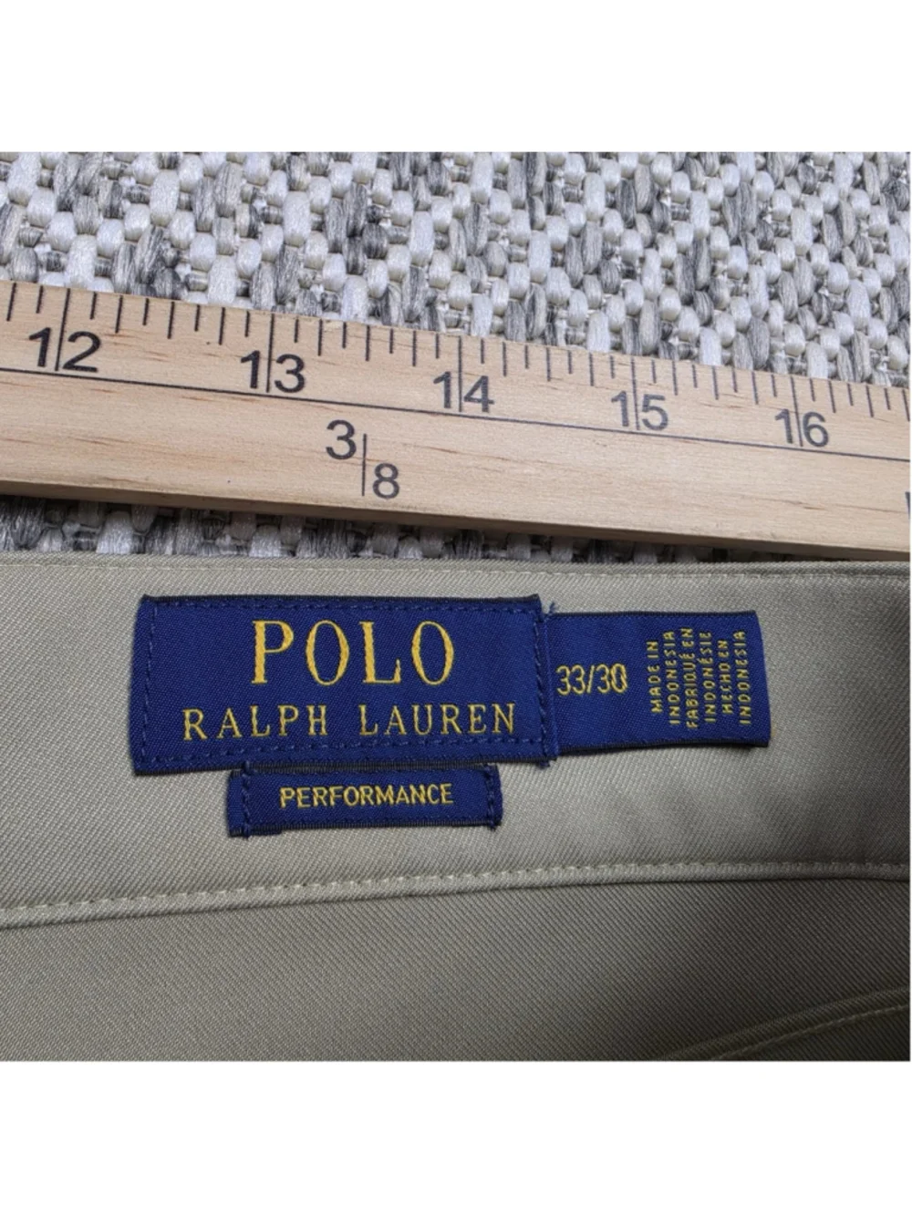 Polo Ralph Lauren Performance Pants Mens 33 Khaki Stretch Golf 5 Pocket
